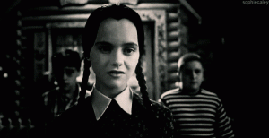 I'll stop wearing black when they invent a darker colour - Wednesday Addams