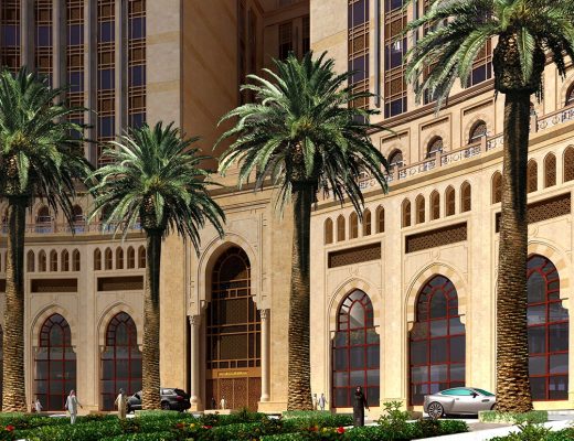 Entrance design of Abraj Kudai which will be the world's largest hotel located in Mecca