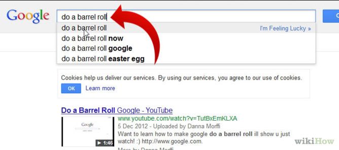 Do a barrel roll on Google Search and You won't be Disappointed