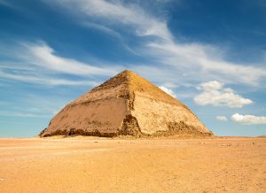 King Sneferu's bent pyramid in Dahshur, Egypt