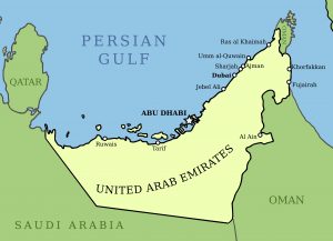 Map of the UAE