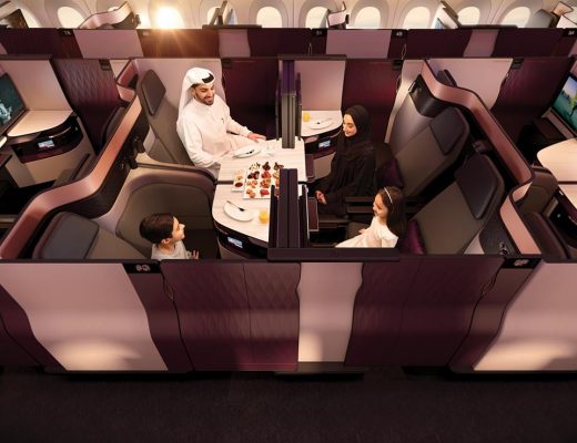 Try out the Qatar Airways business class Qsuite at John F. Kennedy International