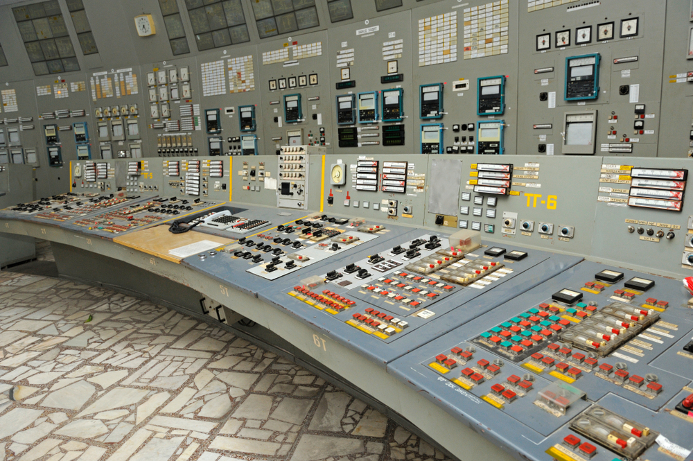 The main control board at the Chernobyl Nuclear Power Plant