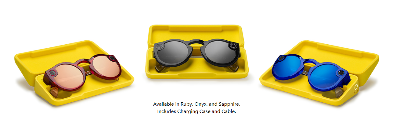 The new Spectacles are available in three colors - Snap Inc.