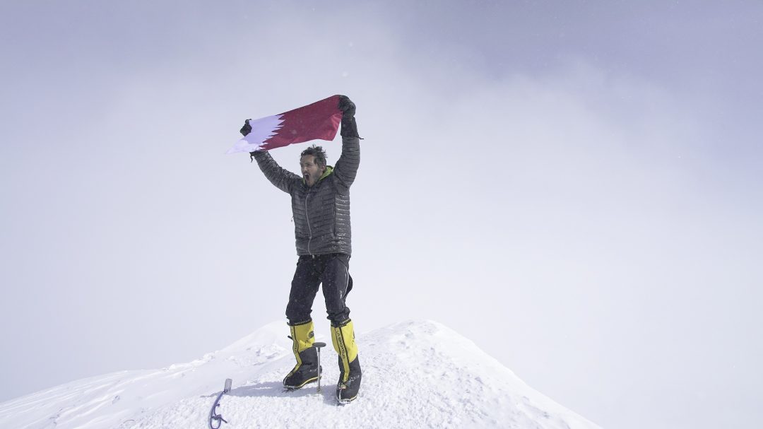 Sheikh Mohammed bin Abdullah Al Thani at the top of Denali, the first Qatari to reach the seven summits - Qatar Foundation