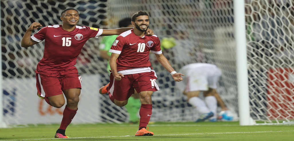 Striker Hassan Al Haydos secured first win at 2018 World Cup Qualifiers
