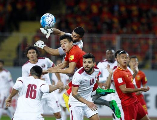 Qatar Vs. China in the Russia 2018 World Cup qualifiers
