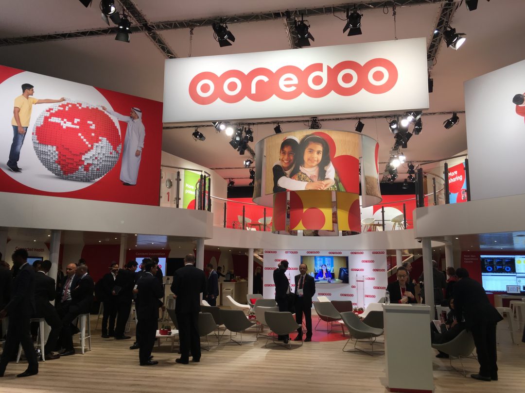 The Ooredoo pavilion at the Mobile World Congress 2017, Barcelona