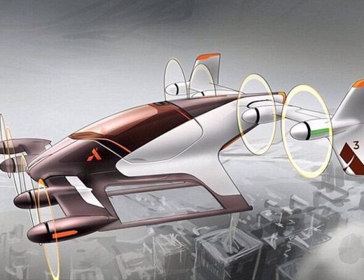 A rendering of a flying car Airbus is building as part of its Project Vahana — Bussiness Insider - Airbus
