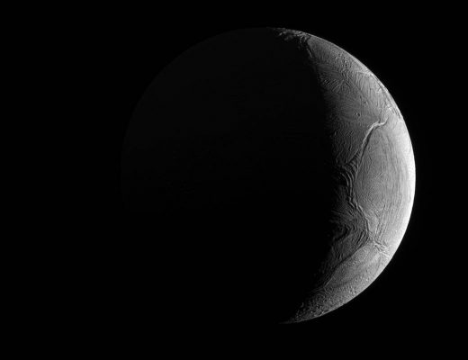 Enceladus captured by the Cassini spacecraft on November 27, 2016 using its narrow-angle camera - NASA