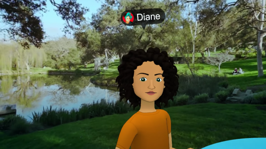 A real world location visited in VR using Facebook Spaces
