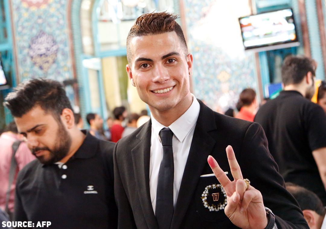 Reza Alireza Lou, Irani Cristiano Ronaldo look-alike