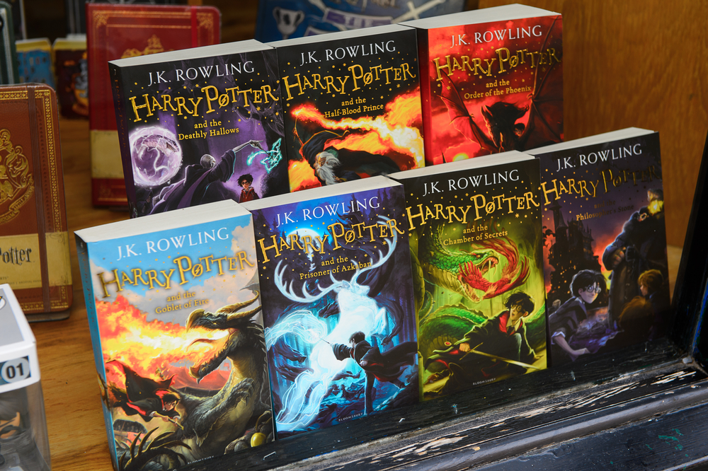 A collection of Harry Potter books