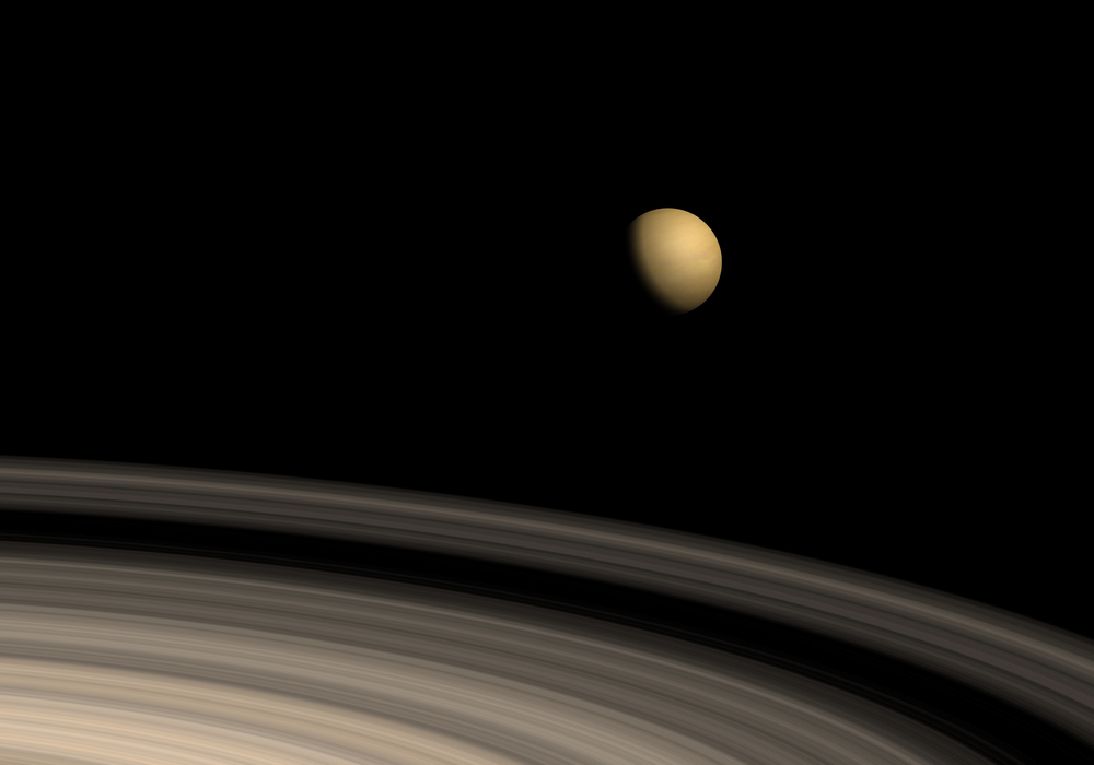Titan from Saturn