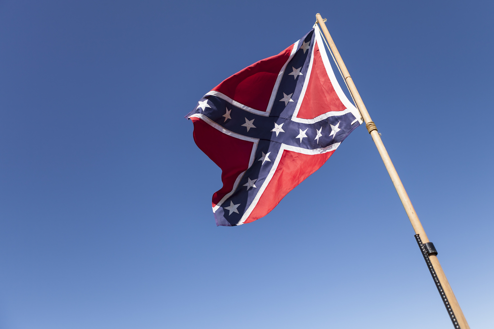 A Confederate flag