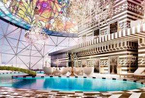 Rise skybar and pool at the Mondrian Doha