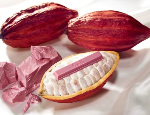 have a ruby kitkat from kitkat chocolatory, by Nestlé japan and barry callebaut