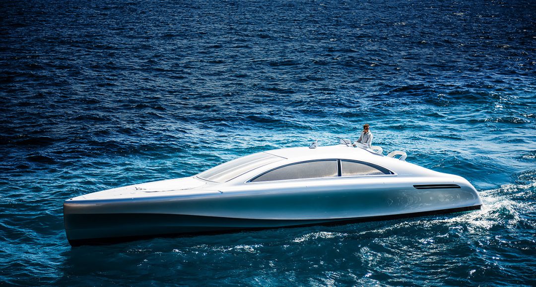 Mercedes-Benz Arrow460-Grandturismo yacht nicknamed the “Silver Arrow of the Seas”