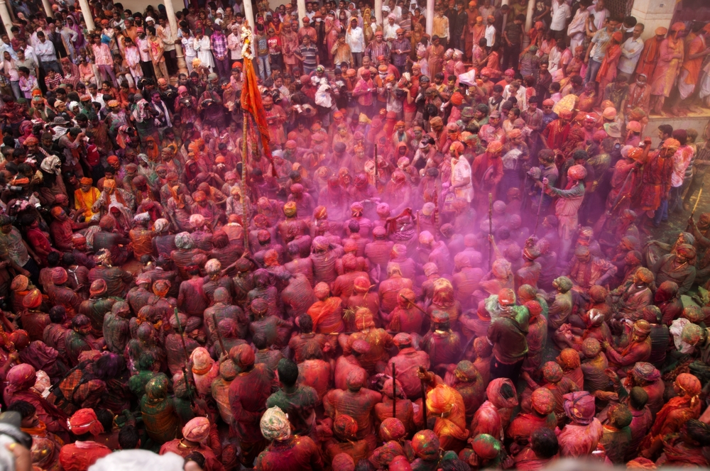 Lath mar Holi, the Hindu stick festival