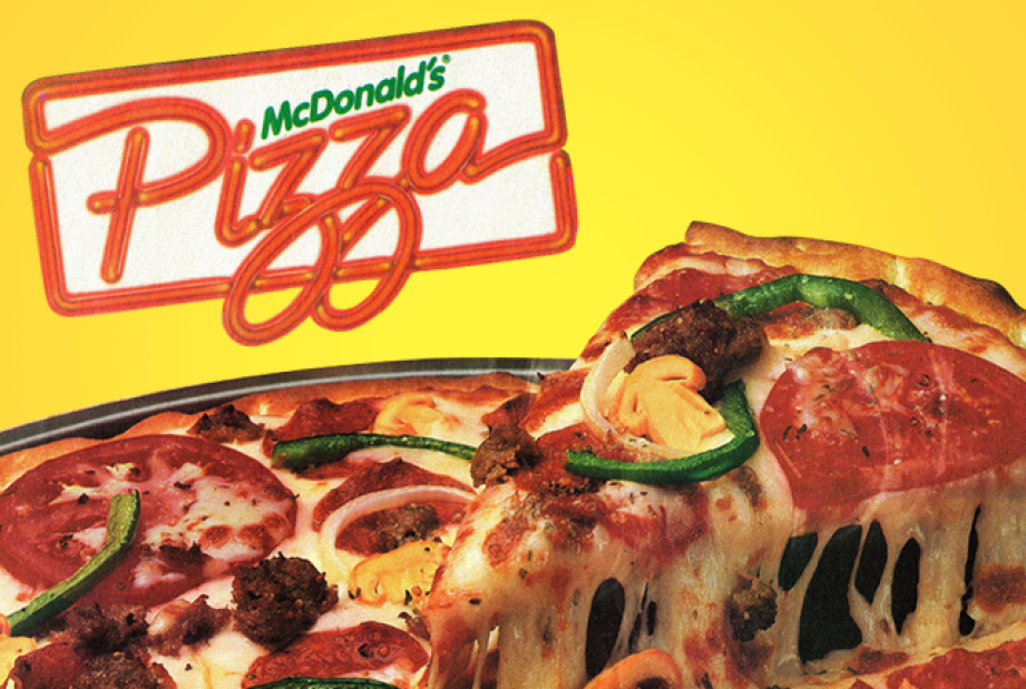McPizza McDonald's pizzas from the 80s pizza