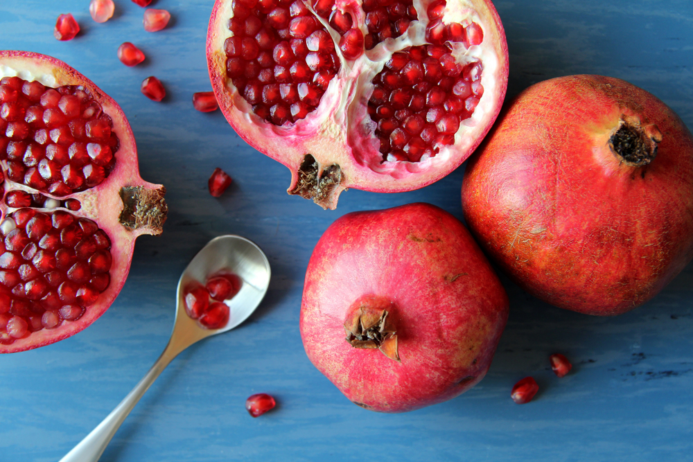superfood pomegranate and juice is rich in antioxidants and vitamins