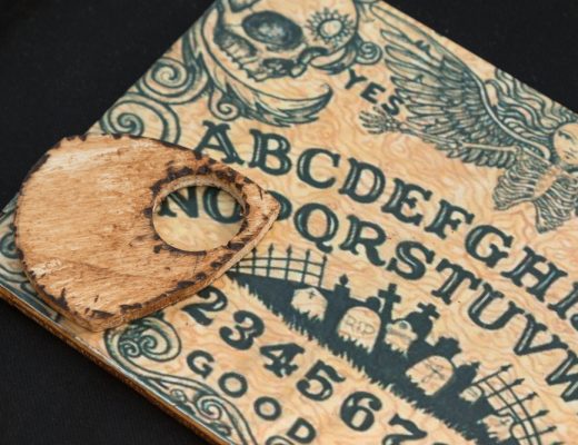 An ouija board is said to help mediums communicate with the dead