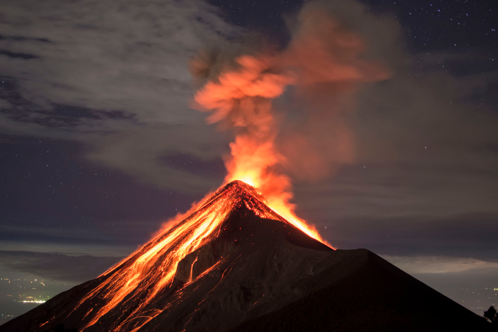 mount volcano erupting
