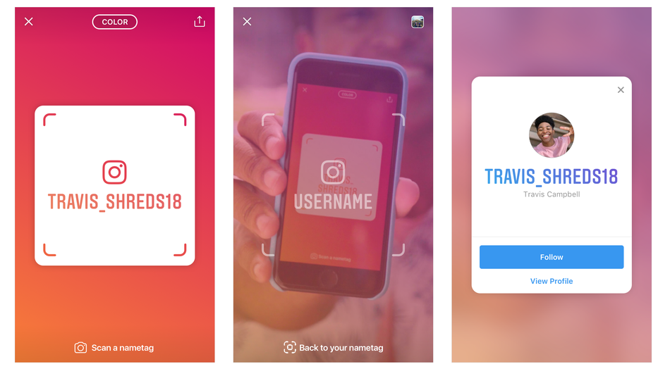 The new Instagram Nametag is a QR code that your friends can scan to follow you