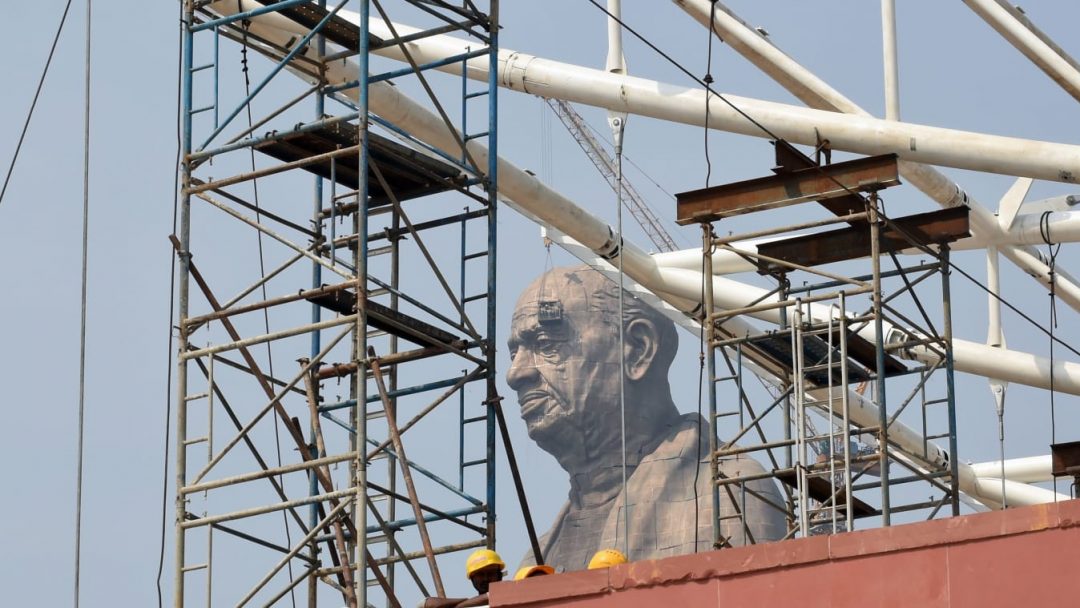 The world's tallest statue, the statue of unity, dedicated to Indian leader Sardar Vallabhbhai Patel - CNN/AFP/Getty Images